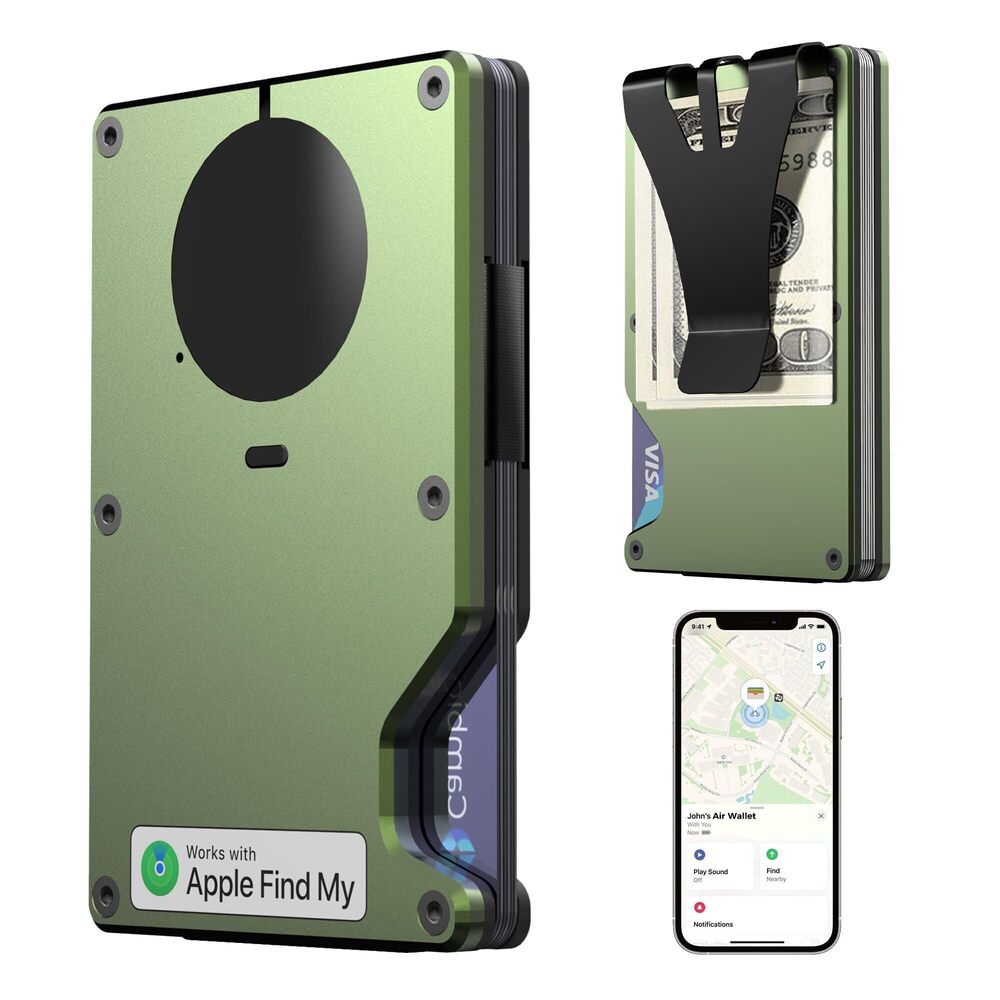 3251 Air Wallet, Built-in Tracker Slim Wallet, Smart Wallet with Money